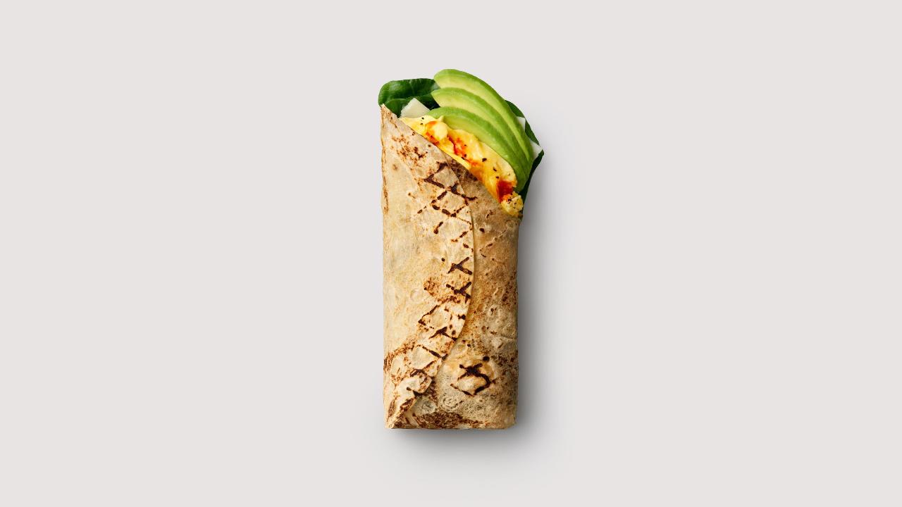Meal card cover for: Egg & Avo Wrap