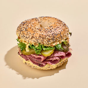 Meal card cover for: NEW! Loaded Pastrami Bagel