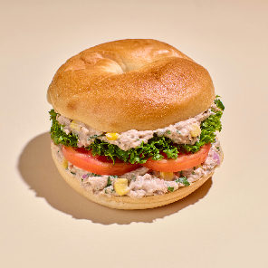 Meal card cover for: Tuna Mayo Bagel