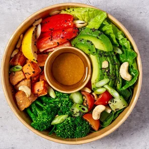 Meal card cover for: The Veggie Buddha Bowl.