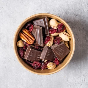 Meal card cover for: Mixed Nuts, Dried Fruits & Dark Chocolate Pot 🍫🥜