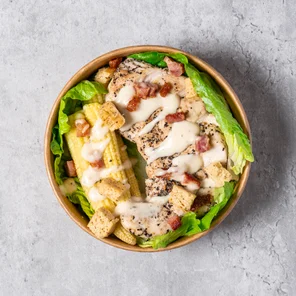 Meal card cover for: Chicken Caesar Salad.