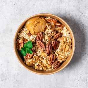 Meal card cover for: Overnight Gluten Free Oats with Walnuts, Pecans & Peanut Butter 🥣🥜