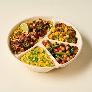 Meal card cover for: Build Your Own Thali