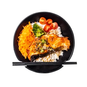 Meal card cover for: Salmon Teriyaki Rice