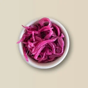 Meal card cover for: Pickled Red Onions