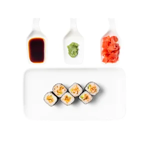 Meal card cover for: Spicy prawn Hosomaki