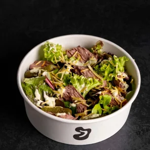Meal card cover for: Steak Frites Salad
