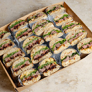 Meal card cover for: Steak Sandwich Platter