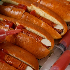Meal card cover for: Hot Dog Fingers (Serves 20)