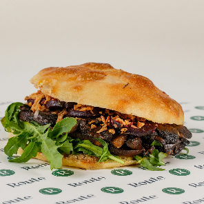 Meal card cover for: Truffle Mushroom & Beetroot Focaccia