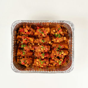 Meal card cover for: Roasted Sweet Potato topped with Chickpeas Salsa (Serves 6)