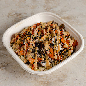 Meal card cover for: Kimchi Shroom Rice Bowl Platter