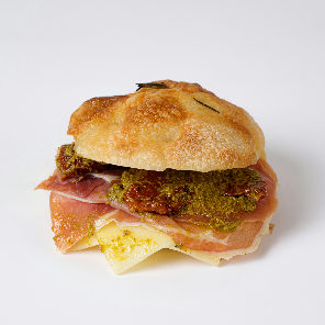 Meal card cover for: Prosciutto & Mozzarella Foccacia