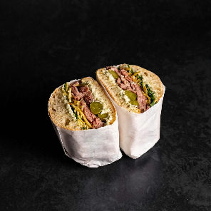 Meal card cover for: Steak Frites sandwich
