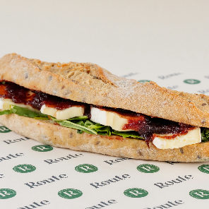 Meal card cover for: Brie & Cranberry Baguette