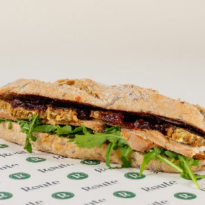 Meal card cover for: Turkey & Cranberry Baguette