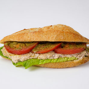 Meal card cover for: Tuna Pesto Baguette