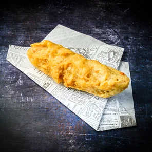 Meal card cover for: Battered Beef Sausage