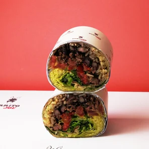 Meal card cover for: Steak Burrito