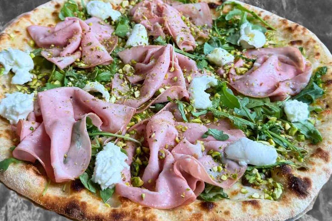 Meal card cover for: La Pistachio & Mortadella
