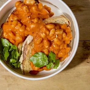 Meal card cover for: Beans on Toast