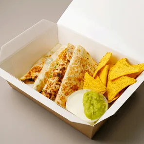 Meal card cover for: Pulled Pork Quesadilla
