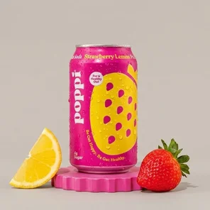 Meal card cover for: Poppi Strawberry & Lemon Soda