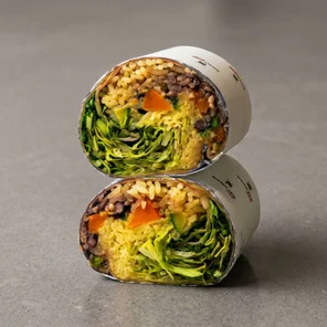 Meal card cover for: Vegan Roasted Vegetable Burrito