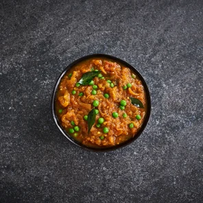 Meal card cover for: Aubergine Bharta (Vg) (Chilled Tiffin • 3 Portions)