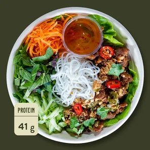 Meal card cover for: Chargrilled Honey Pork Noodle Salad