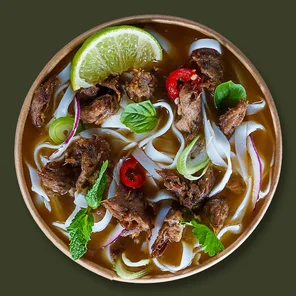 Meal card cover for: Mushroom Pho (VE)
