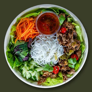 Meal card cover for: Pulled Mushroom Noodle salad (VE)