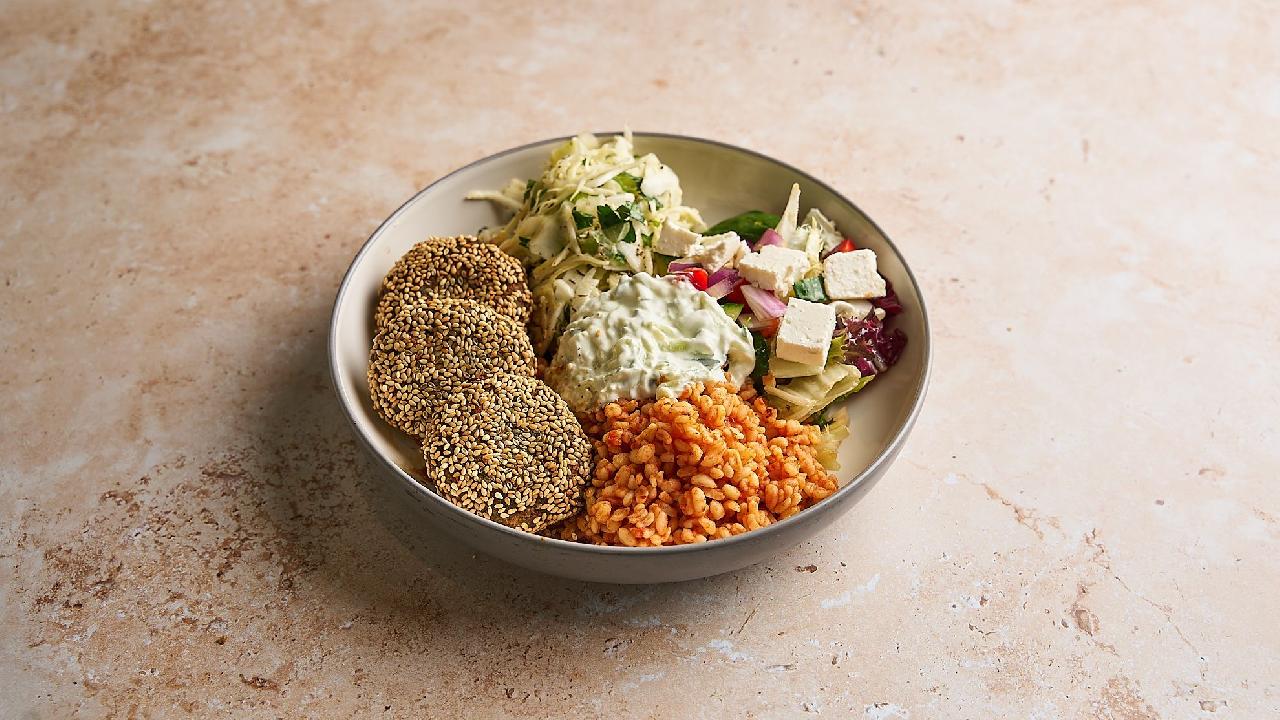 Meal card cover for: Falafel Mediterranean Bowl