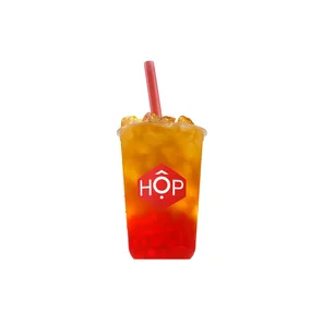 Meal card cover for: Passion Fruit Tea & Strawberry Boba (VE)