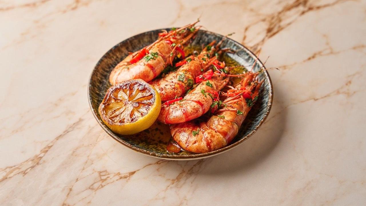 Meal card cover for: Tiger Prawns