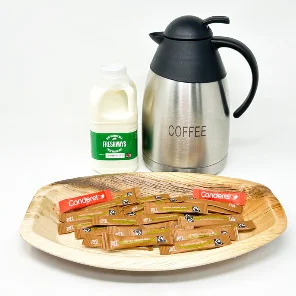Meal card cover for: Flask of Organic Decaffeinated Coffee