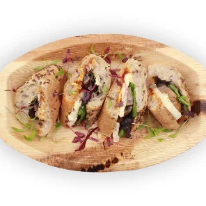 Meal card cover for: Roast Mushroom and Mozzarella on a Cereale Baguette