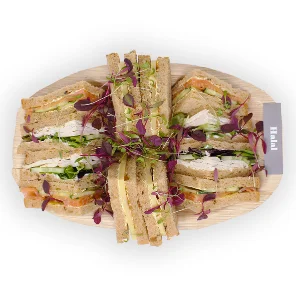 Meal card cover for: Small Halal Sandwich Platter - 3 sandwiches