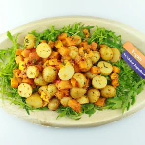 Meal card cover for: Moroccan Roasted Butternut Squash & Potato Salad with Chilli Oil Dressing - 6-8 portions
