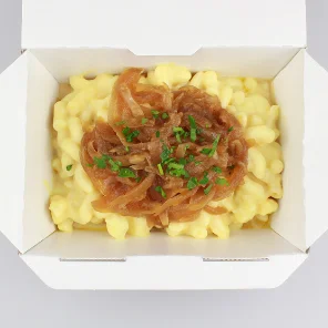 Meal card cover for: Macaroni Cauliflower with Caramelised Onion - Hot Boxed Meal