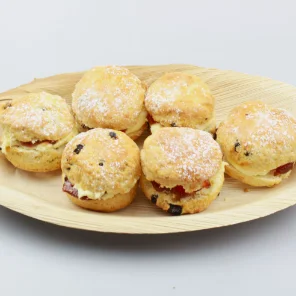 Meal card cover for: Small Fruit Scone with Clotted Cream & Strawberry Jam Platter - 6