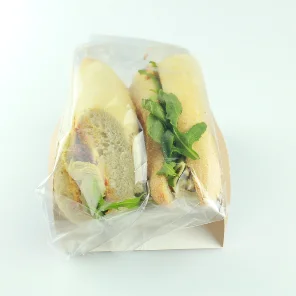 Meal card cover for: Tomatade, Artichoke Hearts and Green Olive Tapenade in a Cereale Baguette - Boxed