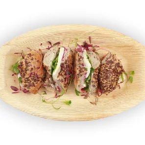 Meal card cover for: Seeded Cereale Bagel with Brie & Cranberry