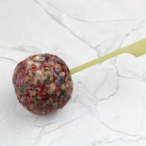 Meal card cover for: Cranberry Pecan Goat Cheese Balls (v, g, n) - Box of 36