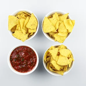 Meal card cover for: Mini Bowl - Tortilla Chips with Salsa Dip