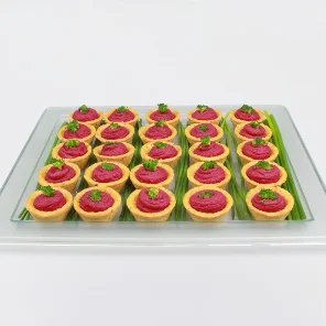 Meal card cover for: Beetroot & Broccoli Tartlet