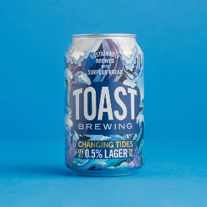Meal card cover for: Toast Changing Tides 0.5% Lager (12 x 330ml Can)