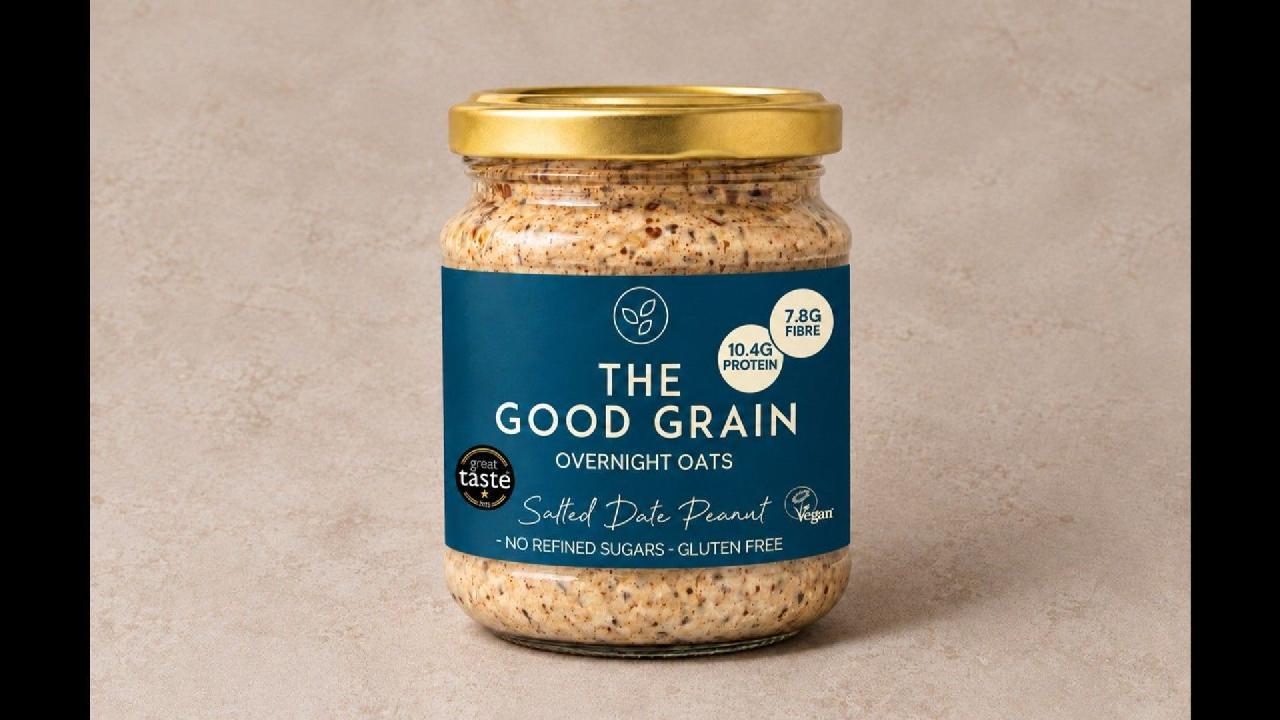 Meal card cover for: Salted Date & Peanut Overnight Oats - The Good Grain