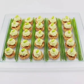 Meal card cover for: Edamame & Ricotta Crostini with Caramelised Shallots